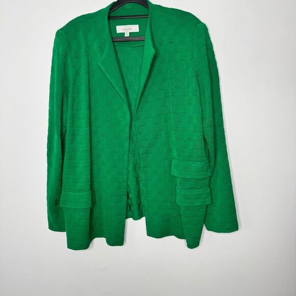 Misook green cardigan size 1X - Picture 1 of 5